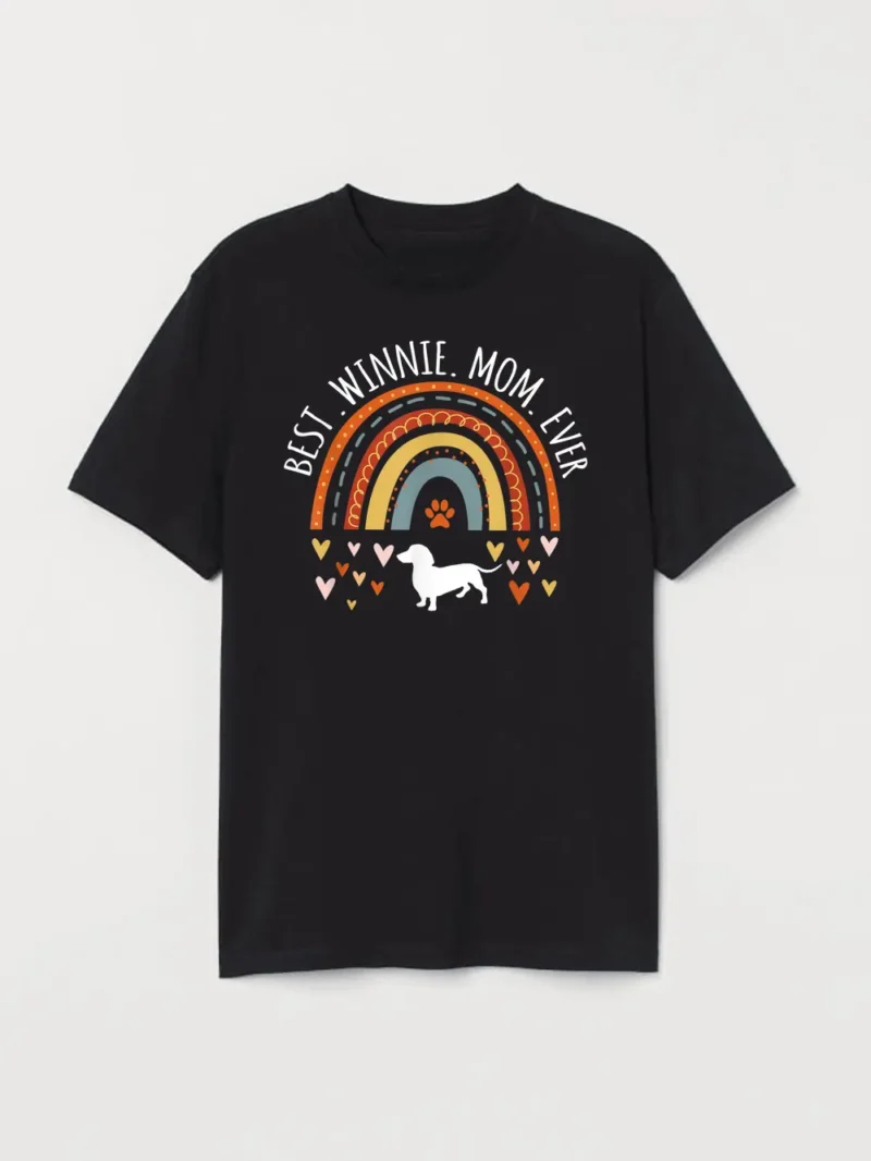 Best Winnie Mom Ever Rainbow T-Shirt - Image 2