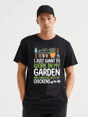 Chicken Garden Lover Graphic T-Shirt