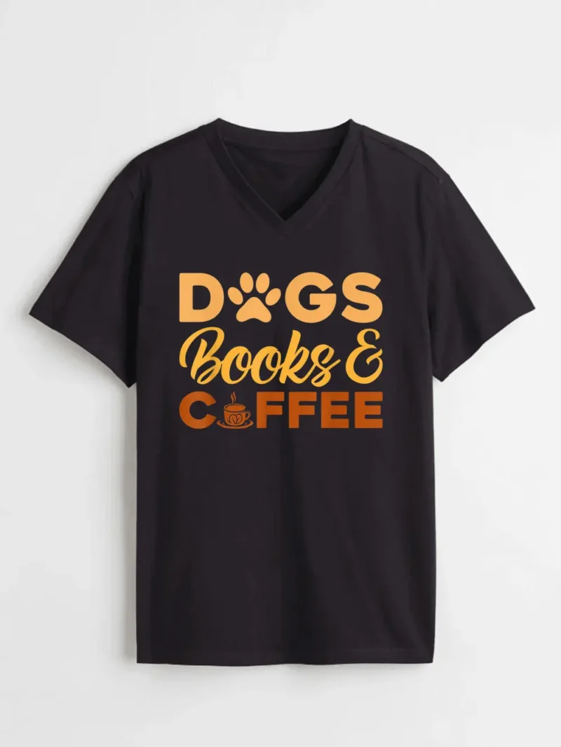Dogs Books  Coffee T-Shirt - Image 2