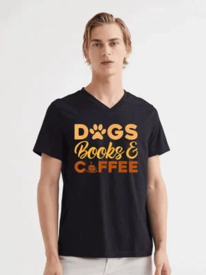 Dogs Books  Coffee T-Shirt