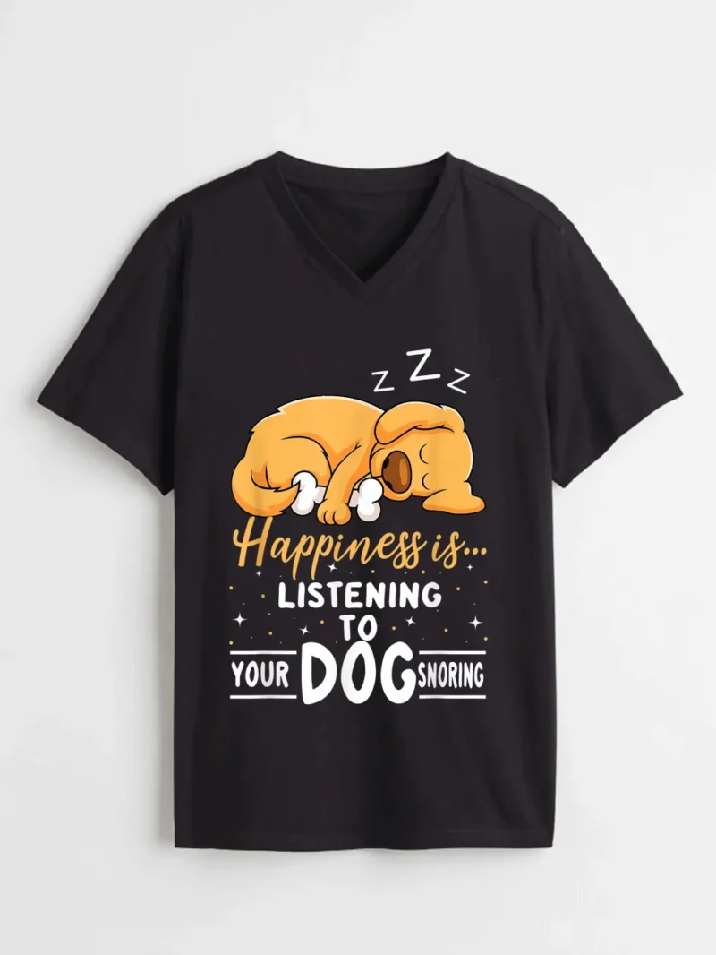 Happiness Is Your Dog Snoring T-Shirt - Image 2