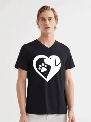 Paw Rescue Animal Dog Heart Love Dog T-Shirt