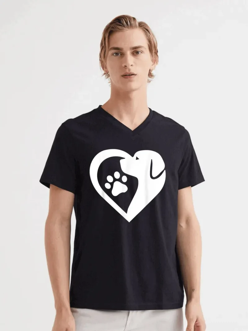 Paw Rescue Animal Dog Heart Love Dog T-Shirt