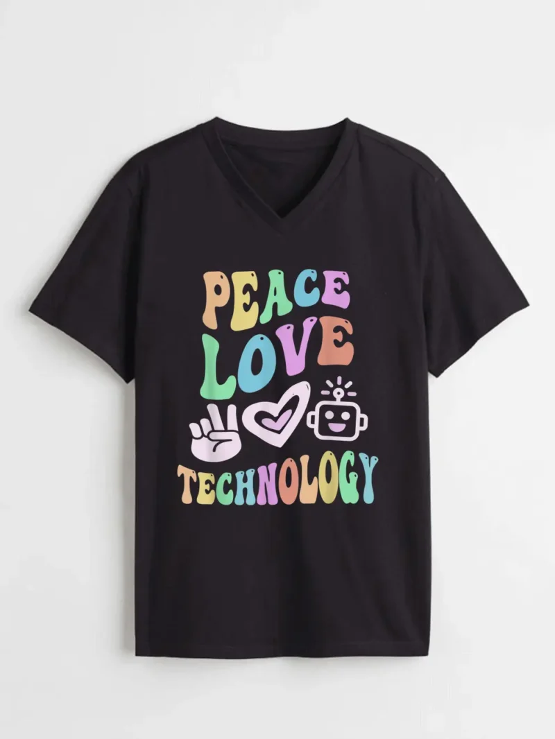 Retro Computer Teacher Groovy School T-Shirt - Image 2
